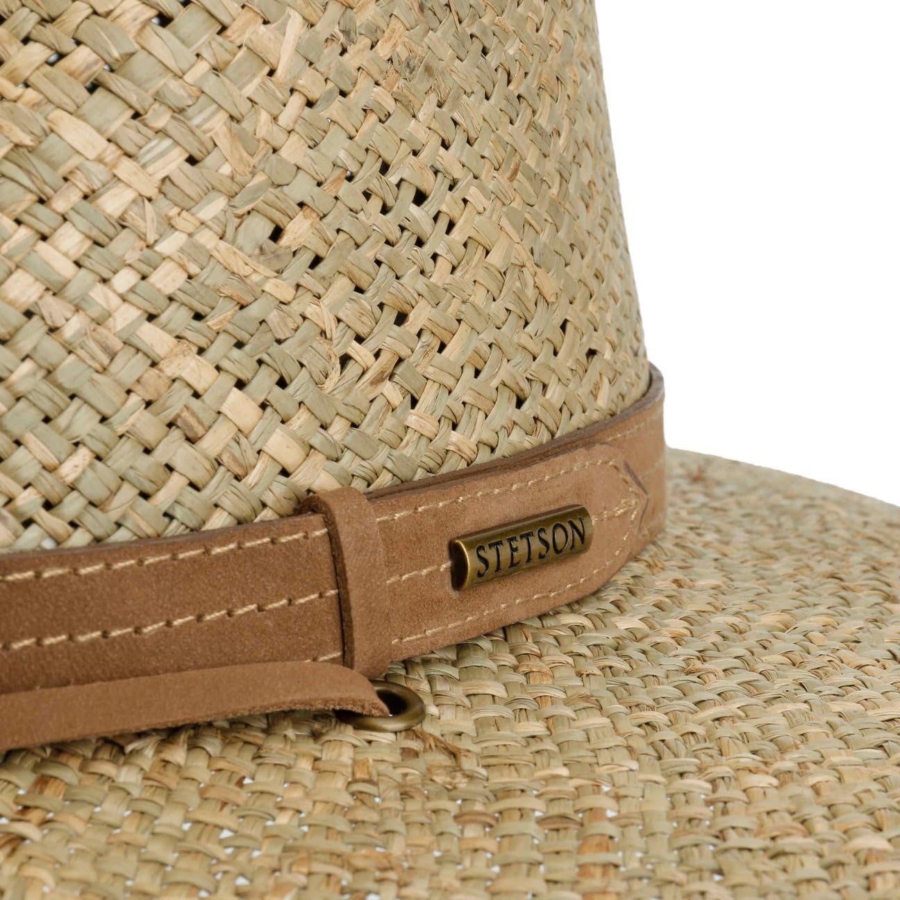 Stetson CHAPEAUSHOP Traveller Chapeau de Paille avec jugulaire Bande en Cuir Homme Printemps Ete