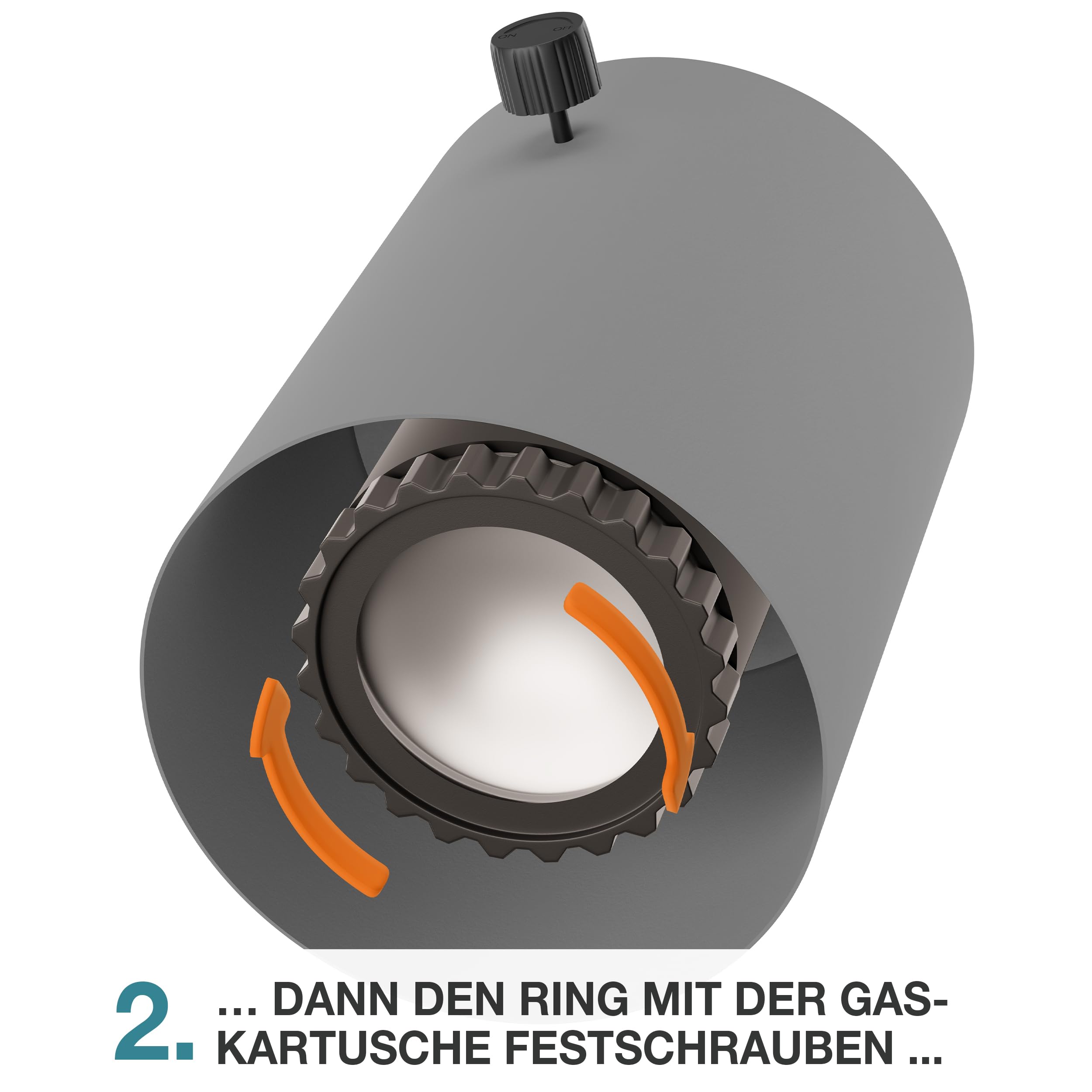 TOM Innovation XXL Gas Tischkamin - 12h Brenndauer für Indoor & Outdoor – Tisch Kamin Set – Tischfeuer mit Deko-Steinen – Plus 3X 190 g Stechgaskartusche