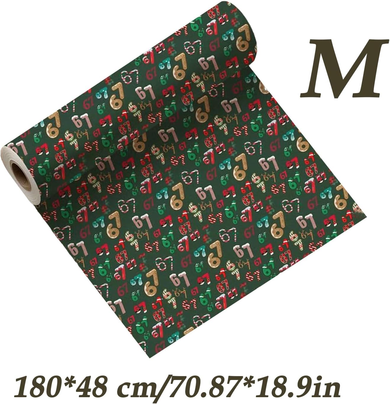 67 Meme Wrapping Paper | Funny 67 Edition Christmas Wrapping Paper | Humor Fun Meme Christmas Gift Wrap | Thick Holiday Decor Wrappings Papers Supplies Secret Santa & Gag Gift for Friend 02