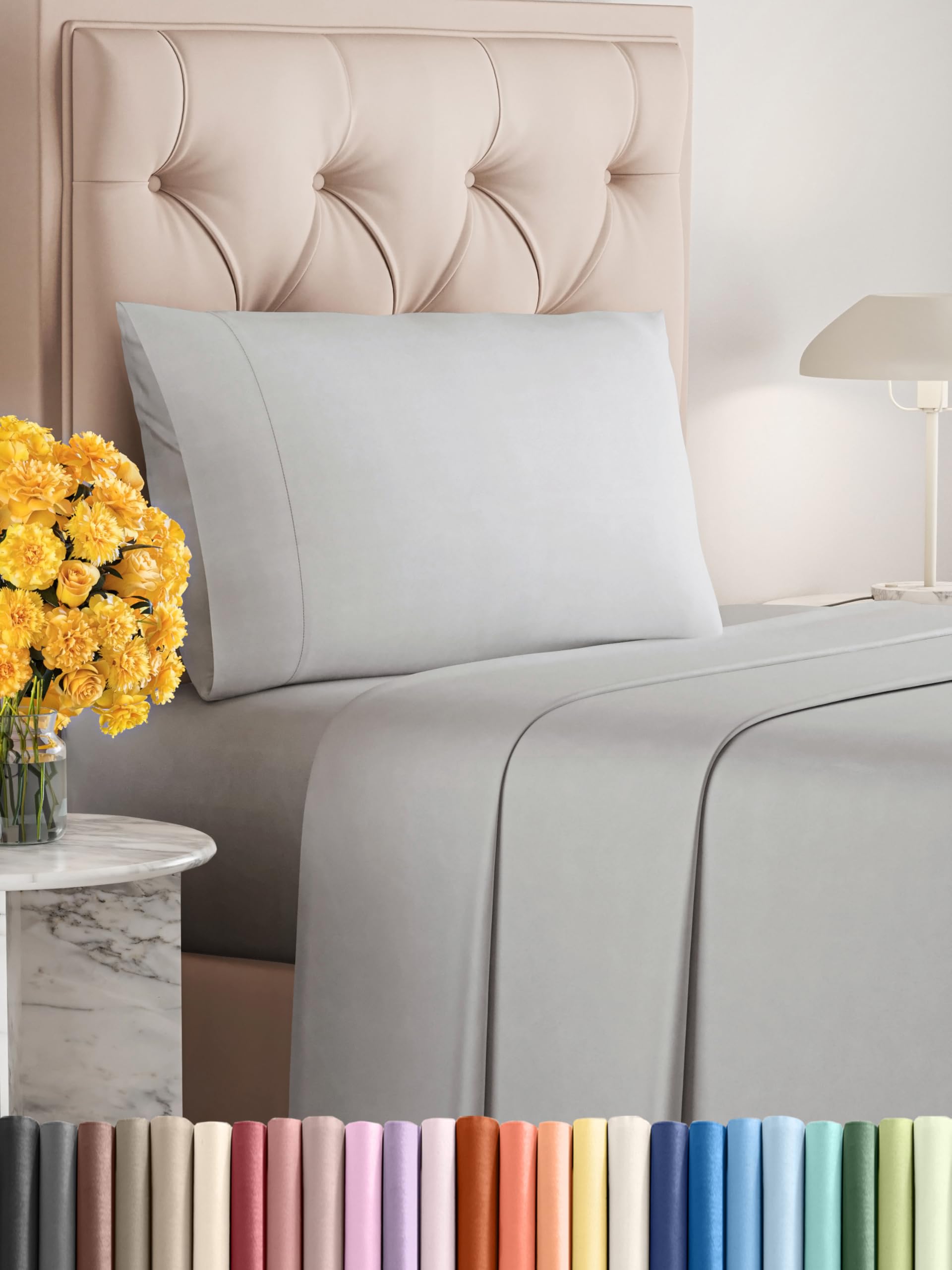 Sleepy Town Twin XL Size Bed Sheets - 3 Piece - Twin XL Sheet Set - Extra Soft, Comfy & Cooling - Easy Care - Shrinkage, Wrinkle & Fade Free - Brushed