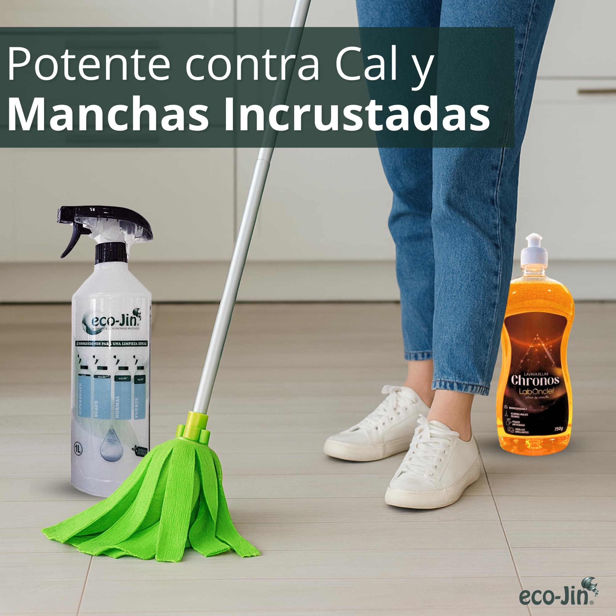 Eco-Jin Pack Chronos Canela Naranja | Crema Oxidante Valquer | Difusor | Bayeta Microfibra | Estropajo Con Esponja | Cepillo para Juntas | Limpiador Multiusos