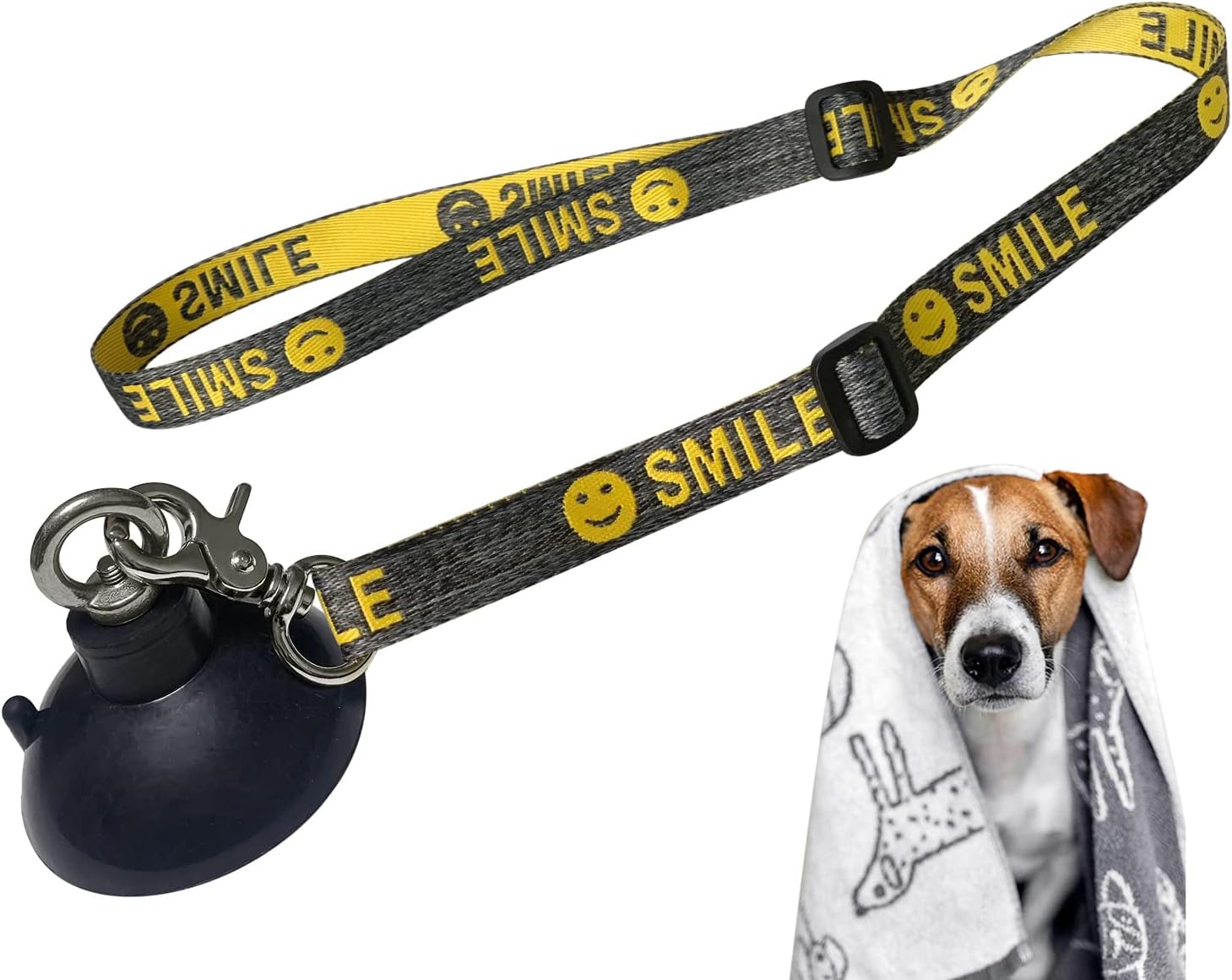 Dog Bathing Tether with Heavy Suction Cup, Dog Grooming Tub