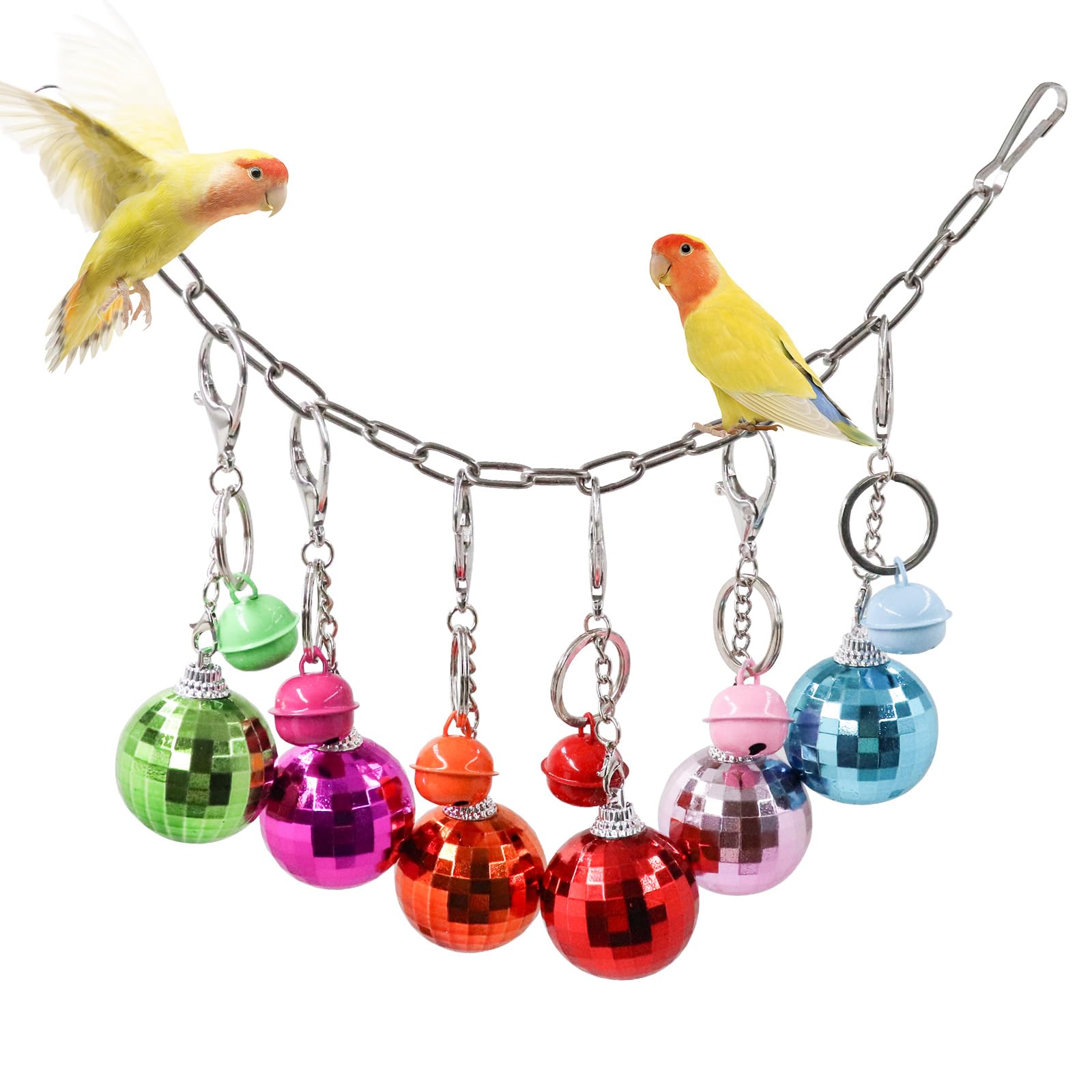 Jouet pour calopsitte coloré à suspendre pour animer la vie en cage Oooct