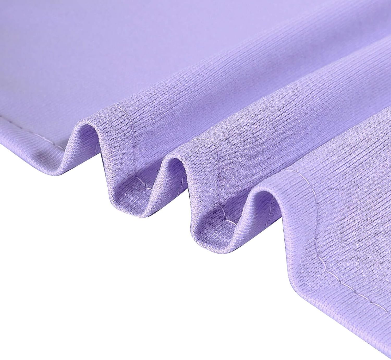 Efavormart 2 Pack | Lavender Lilac Fire Retardant Scuba Polyester Curtain Panel Backdrops Wrinkle Free with Rod Pockets - 10ftx10ft