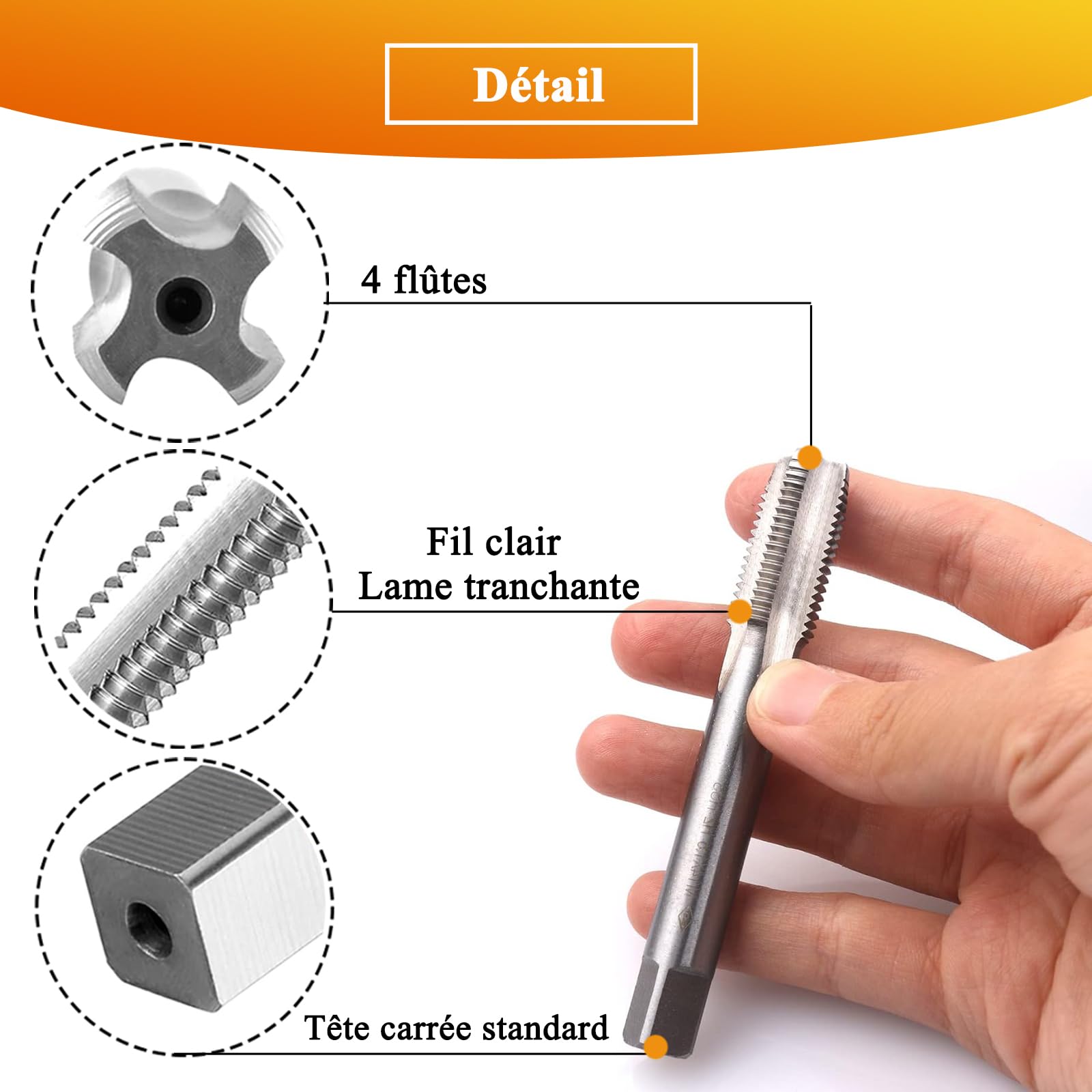 Teocpai M20 x 1.5mm Screw Tap and Die Set including Round Thread for Repair Nuts Bolts - Image 4