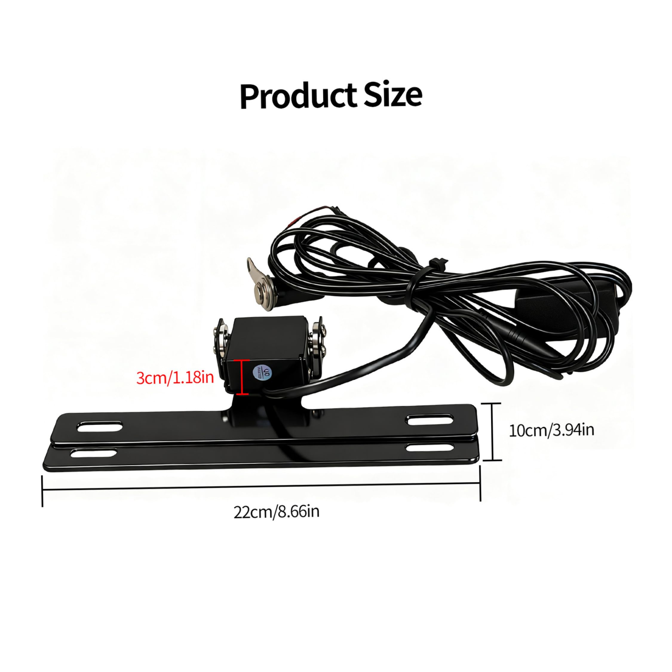 Support de Plaque d'immatriculation de en Alliage d'aluminium Pliable à Distance électrique, idéal pour Les modifications à Queue Courte, Support Plaque pour Motos, Tout-Terrain