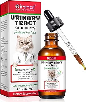 Urinary Tract for Cats, Natural Cat Urinary Tract Infection Treatment Drops Supports Bladder, Kidney Stone, Cat UTI, Cranberry Kidney Bladder Support Supplement, Chicken Flavor - 60ml / 2.02oz