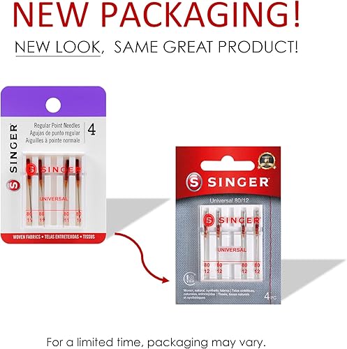Miniatura 7 de SINGER Agujas universales para máquina de coser de bordado, 8012, 5 unidades