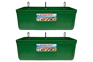 Large Feed Trough and Goat Feeder - 2 Pack Hanging Feeder with...