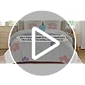 Urban Habitat Kids Twin Duvet Cover Set for Girls, Tufted Chenille Floral Duvet Set Twin, Lightweight Polka Dot Duvet Reversible Bedding Cover, Sham, Pillow, Gracie, Twin White/Purple 3 Piece