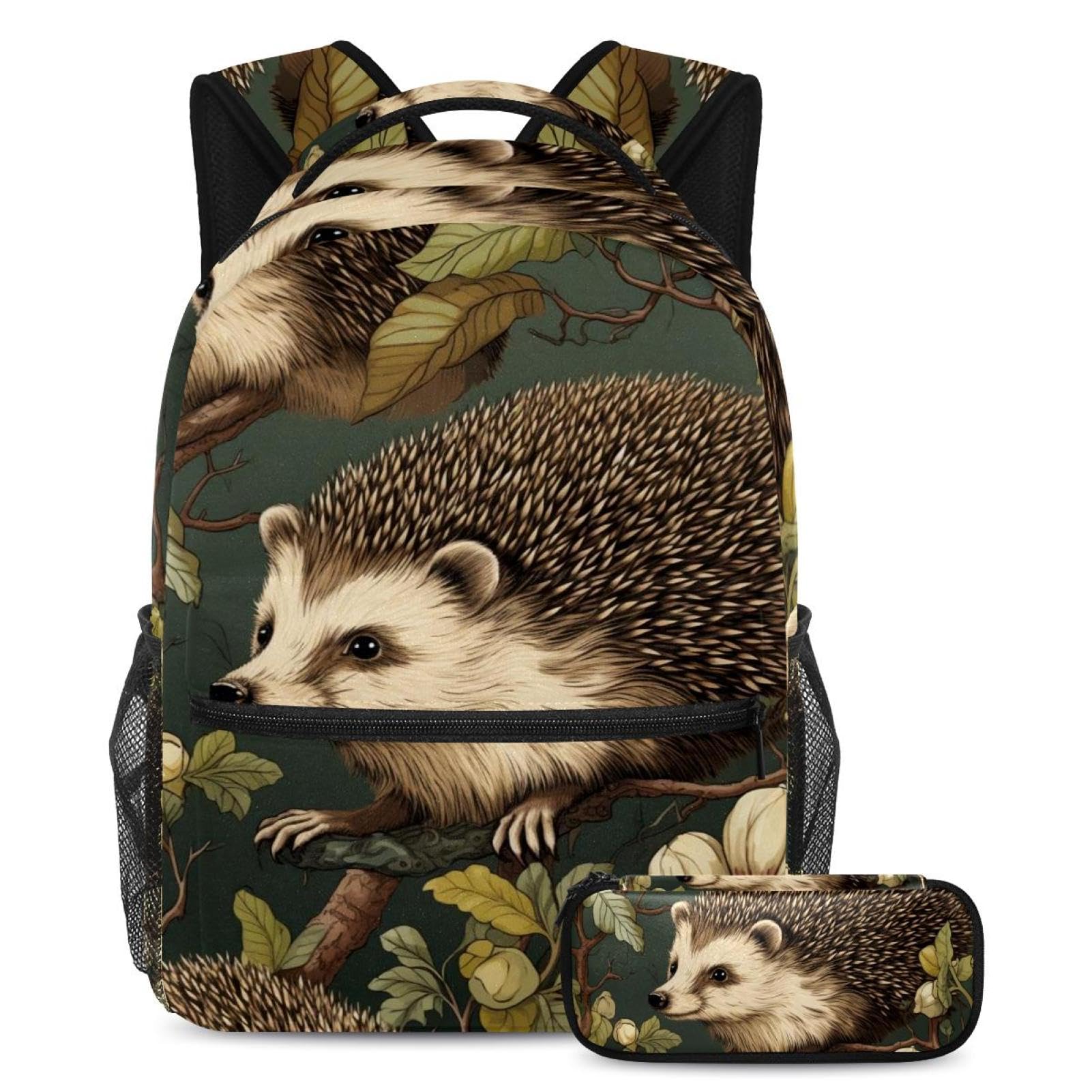 Sac à dos de jour hérisson avec trousse pour l'école et les sorties - 7