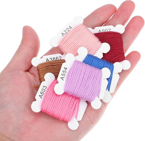 Miniatura 6 de EXCEART Kit de hilo de bordar, 1 caja, hilo de punto de cruz, 80 colores, pulsera de la amistad, manualidades, hilo de hilo de cruz, kits de punto