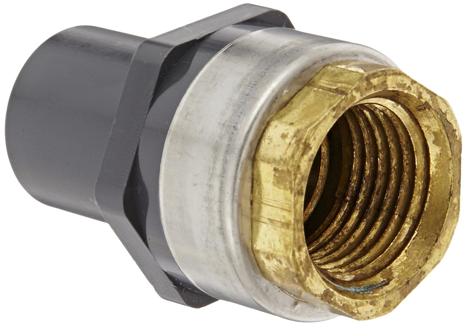 GF Piping Systems PVC to Brass Transition Pipe Fitting, Adapter