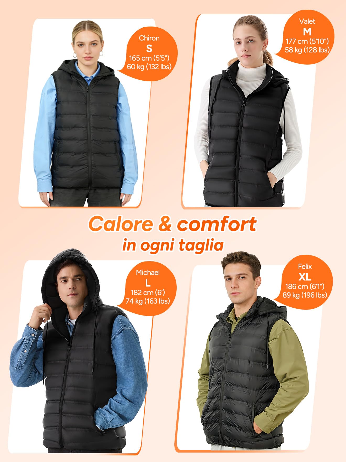 DR.PREPARE Gilet Riscaldato con Cappuccio Unisex con Batteria 7,4 V 16000 mAh 3 Livelli di Calore 10 Zone di riscaldamento Giubbotto Riscaldato per Uomo e Donna per Sci Pesca Escursionismo