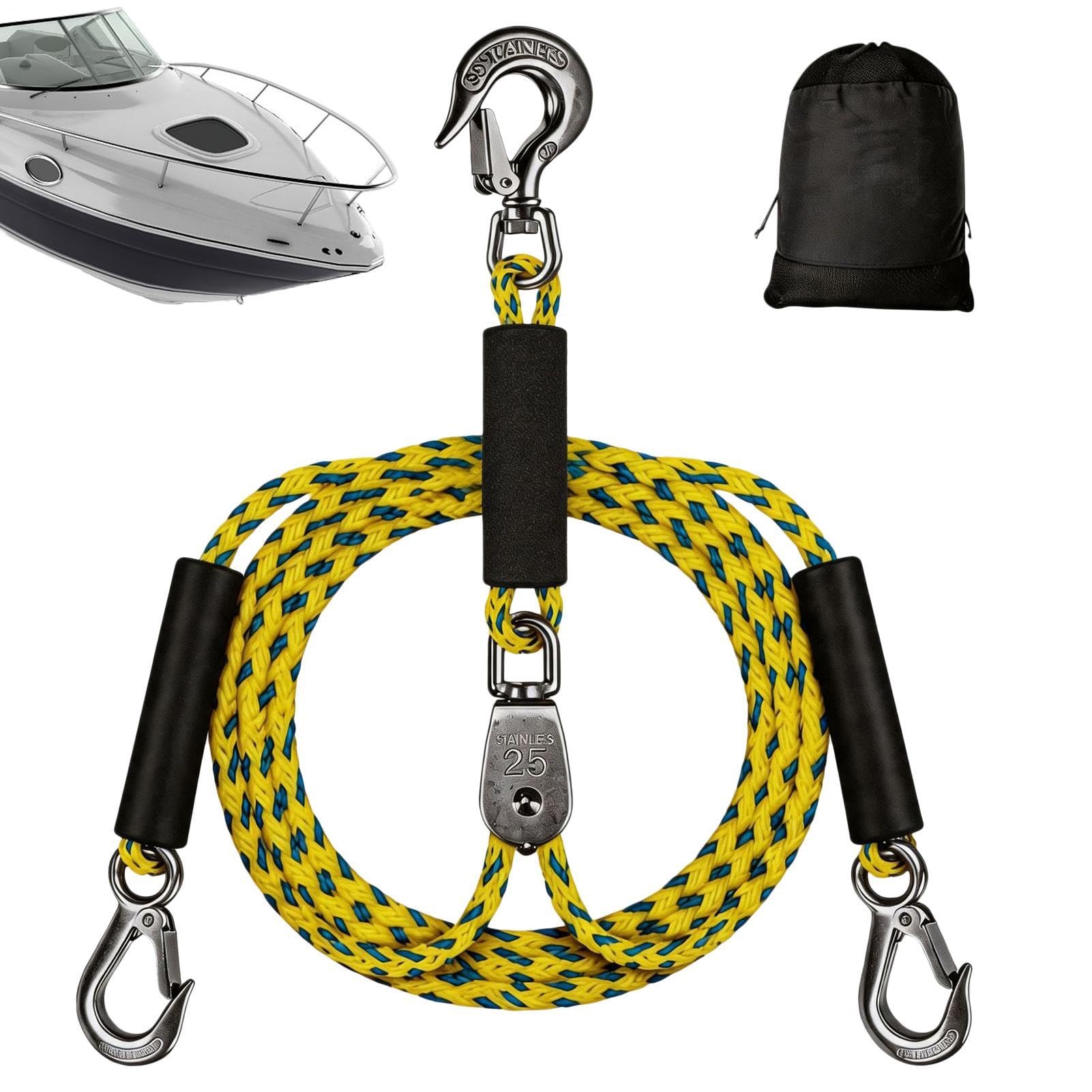 Corda di traino per barca, per sport acquatici, galleggianti, pontoni, barca, fune da traino, per sci marino, piscina, campeggio, canoa, pontone, kayak, pesca