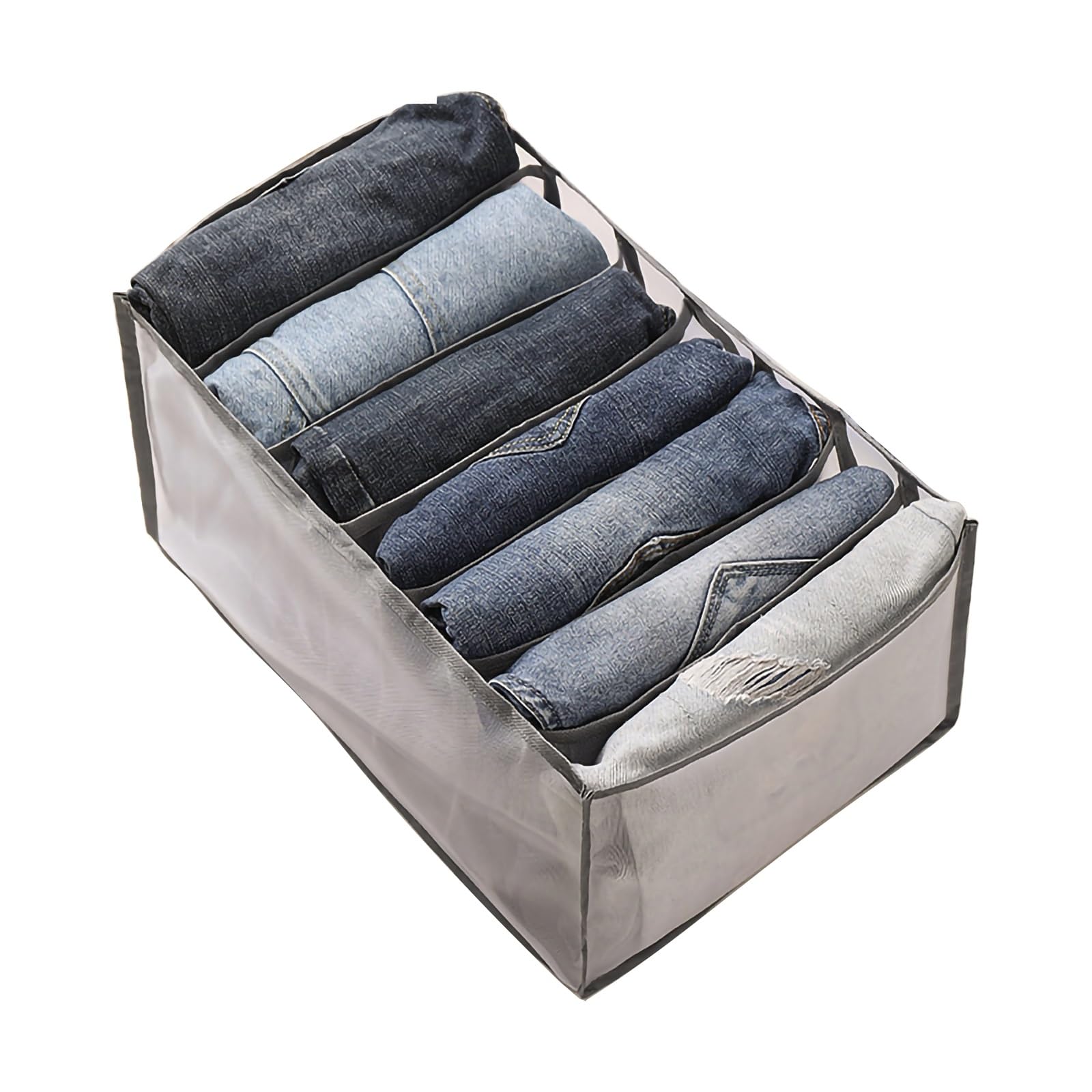 Sac de rangement pour vêtements en maille pour organiser les jeans et T-shirts