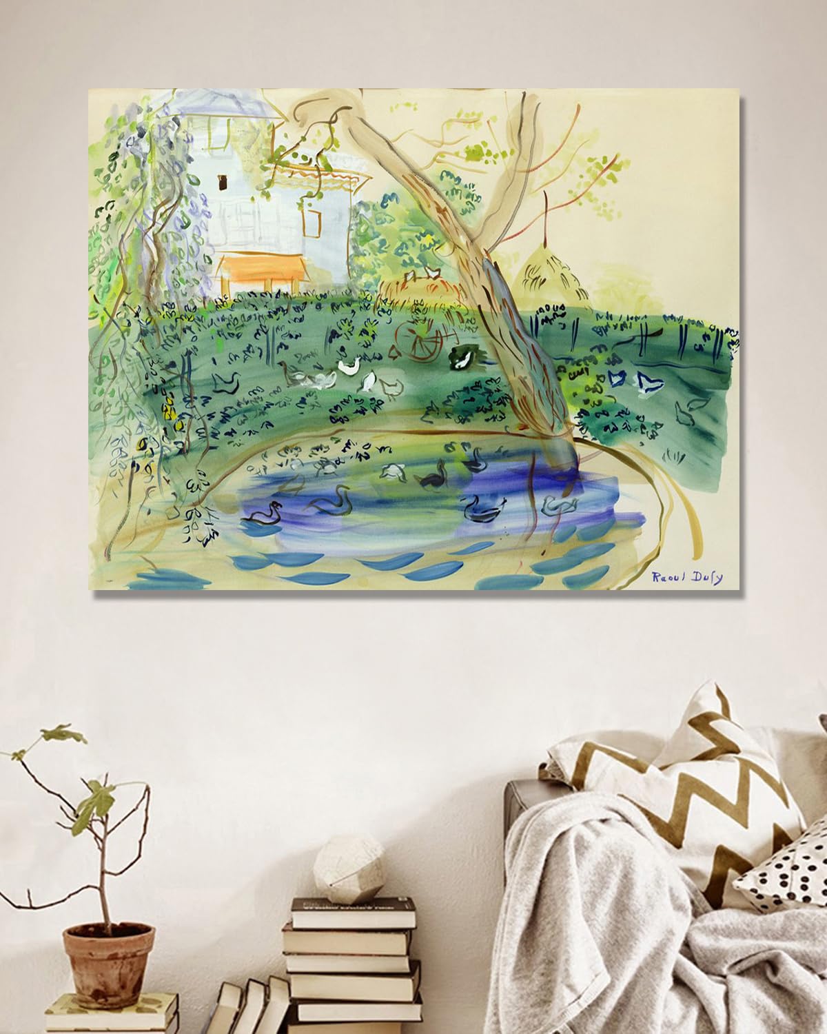 Raoul Dufy nadruki, plakat podróżny w stylu vintage, sztuka impresjonistyczna, obraz ścienny na płótnie do dekoracji domu, 30 x 40 cm, tylko płótno