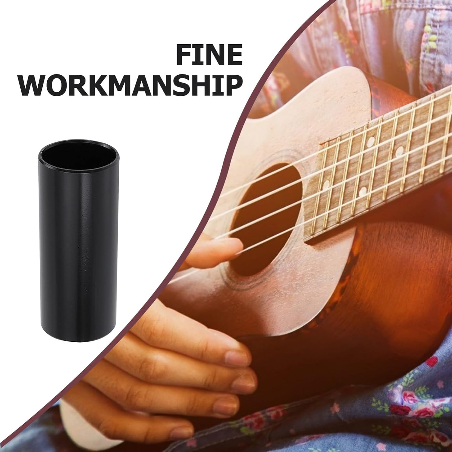 Stainless Steel Guitar Slide Tone Bar for Guitar Lovers Black image 2