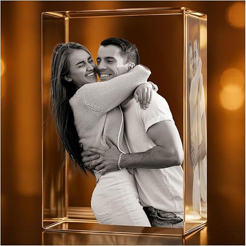 Miniatura 9 de Foto de cristal 3D  Regalos de imagen personalizados  Recuerdo único para aniversario, memorial, boda y día de la madre  Marco de fotos de cristal