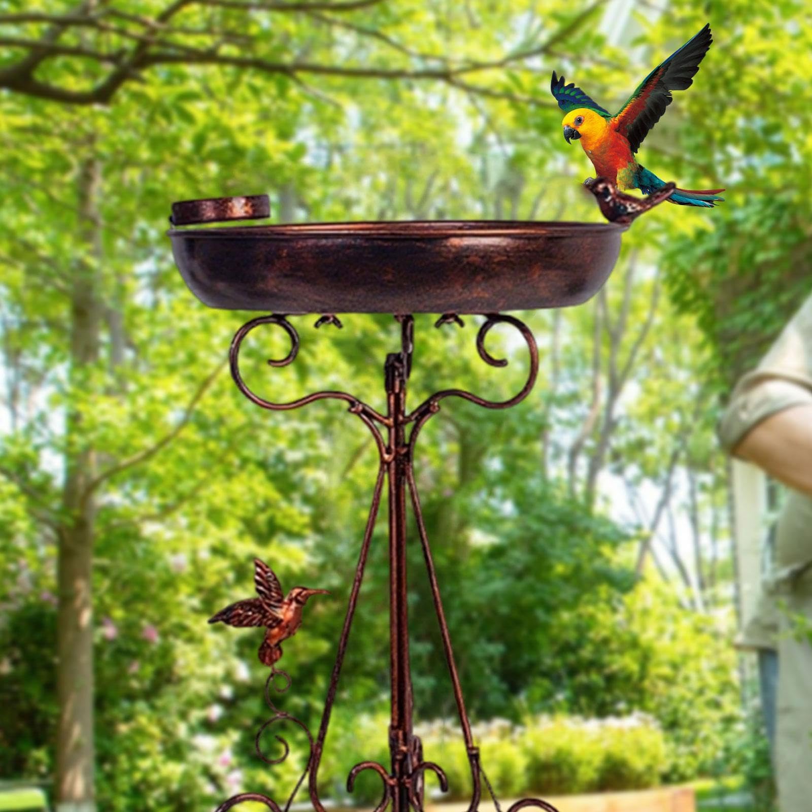 Vasca per Uccelli E Mangiatoia per Il Giardino, 30 X 43 Cm, Design Versatile per Abbeveratoio E Mangiatoia All'aperto,