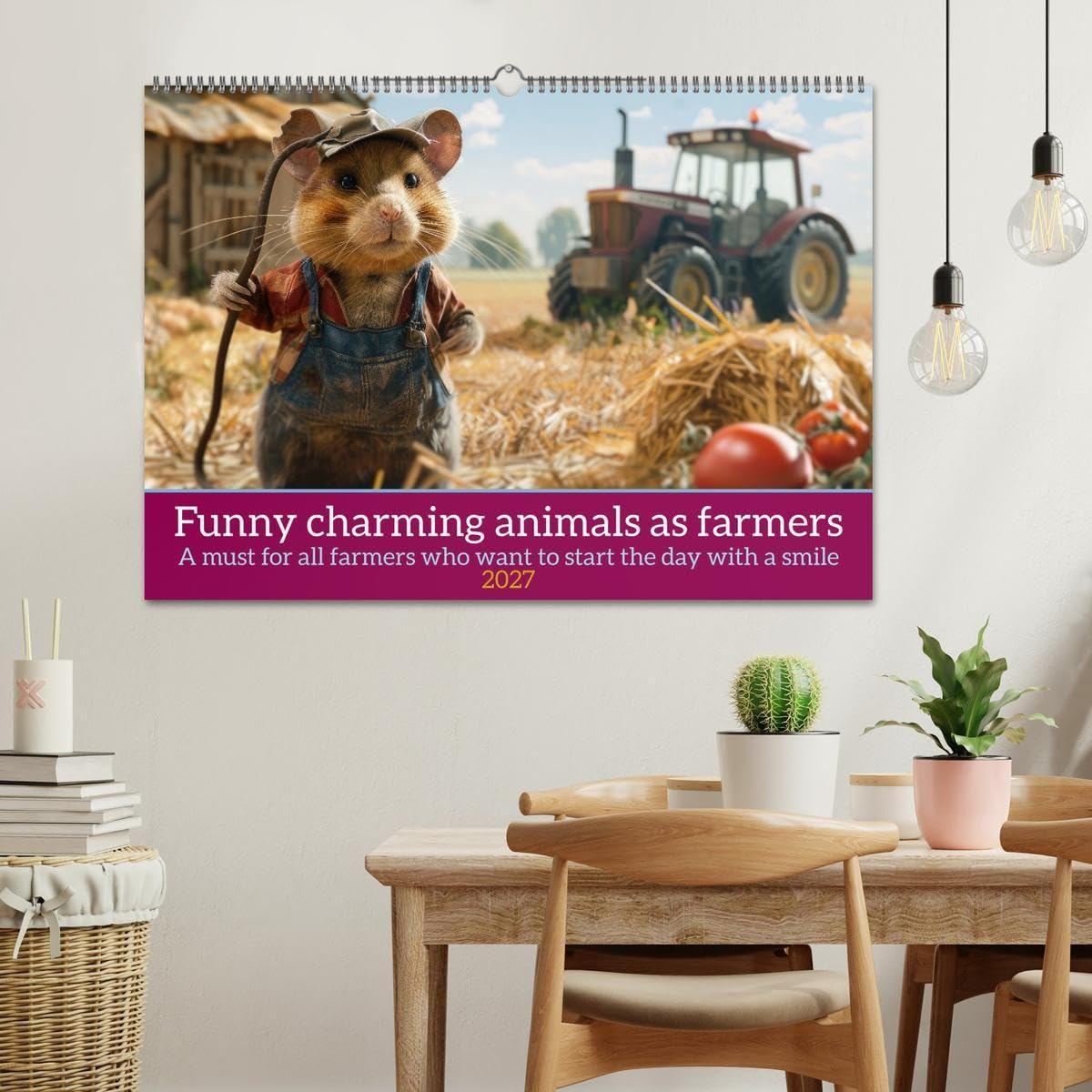 Funny charming animals as farmers (Wall Calendar 2027 DIN A2 landscape), CALVENDO 12 Month Wall Calendar: A funny calendar with animals in a farmer outfit