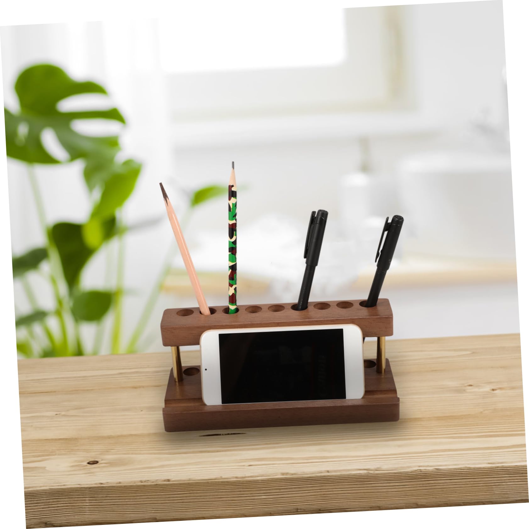 STOBOK 2stücke Acrylfarben Organizer Mit Pinselhalter Multifunktionales Holzregal Für Künstler Platzsparender Farbständer Für Sauberes Und Organisiertes Malen Für Büro Und Atelier