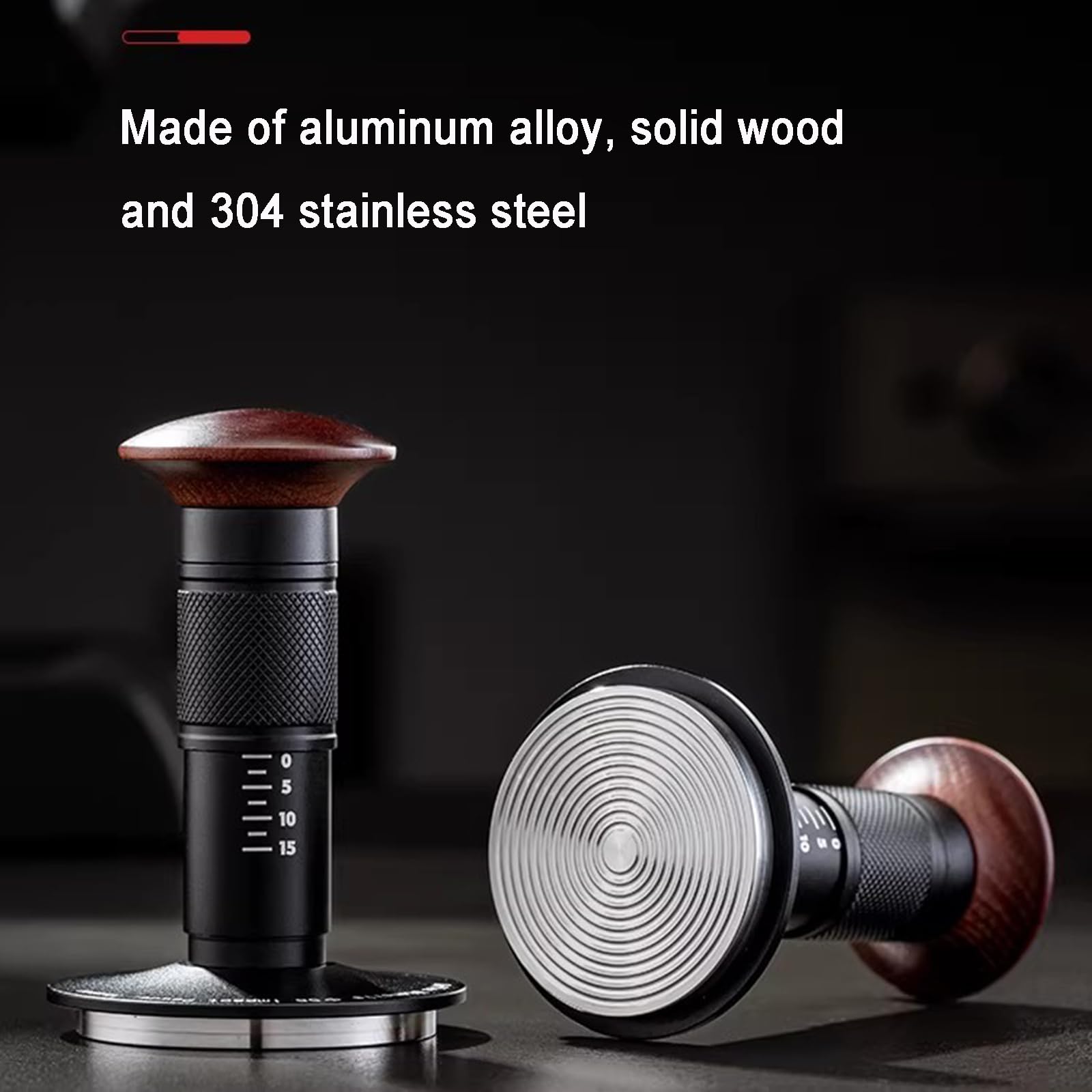 Juego de prensón de café, herramienta WDT, distribuidor de café para portafiltro de 58 mm, con resorte, diseño de gravedad, accesorios esenciales para cafeteras baristas