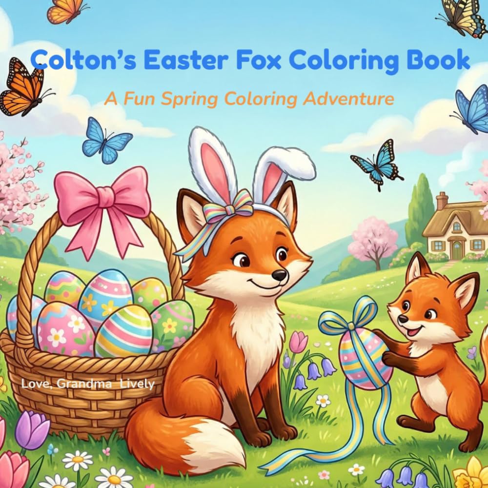 Colton's Easter Fox Coloring Book: A Fun Spring Coloring Adventure