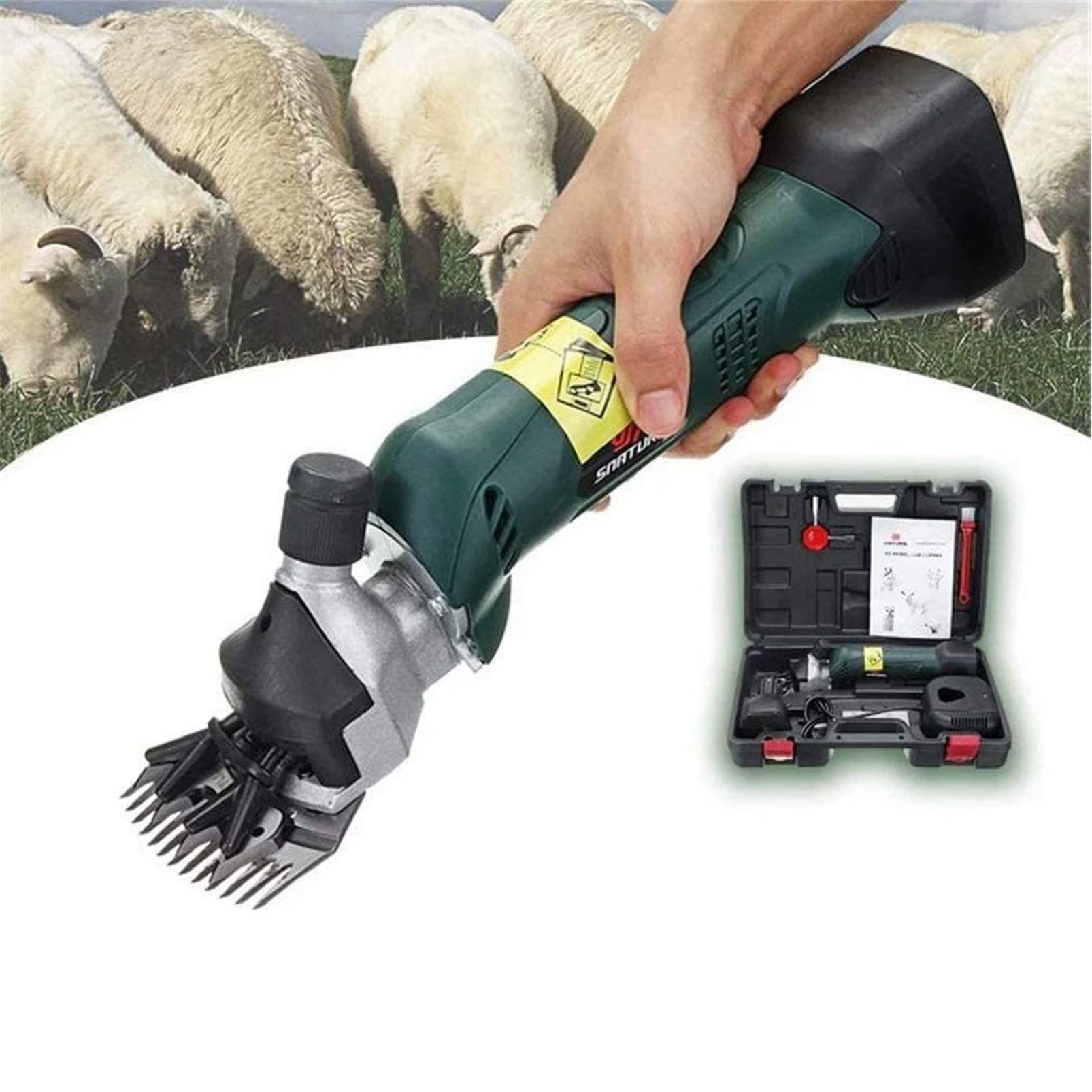 LMYYDES Cordless Sheep Shears Pro, Livestock Sheep Shears Grooming Tolls for Shaving Fur Wool in Sheep, Goats, Cattle, Farm Livestock Pet, animal hair clipper