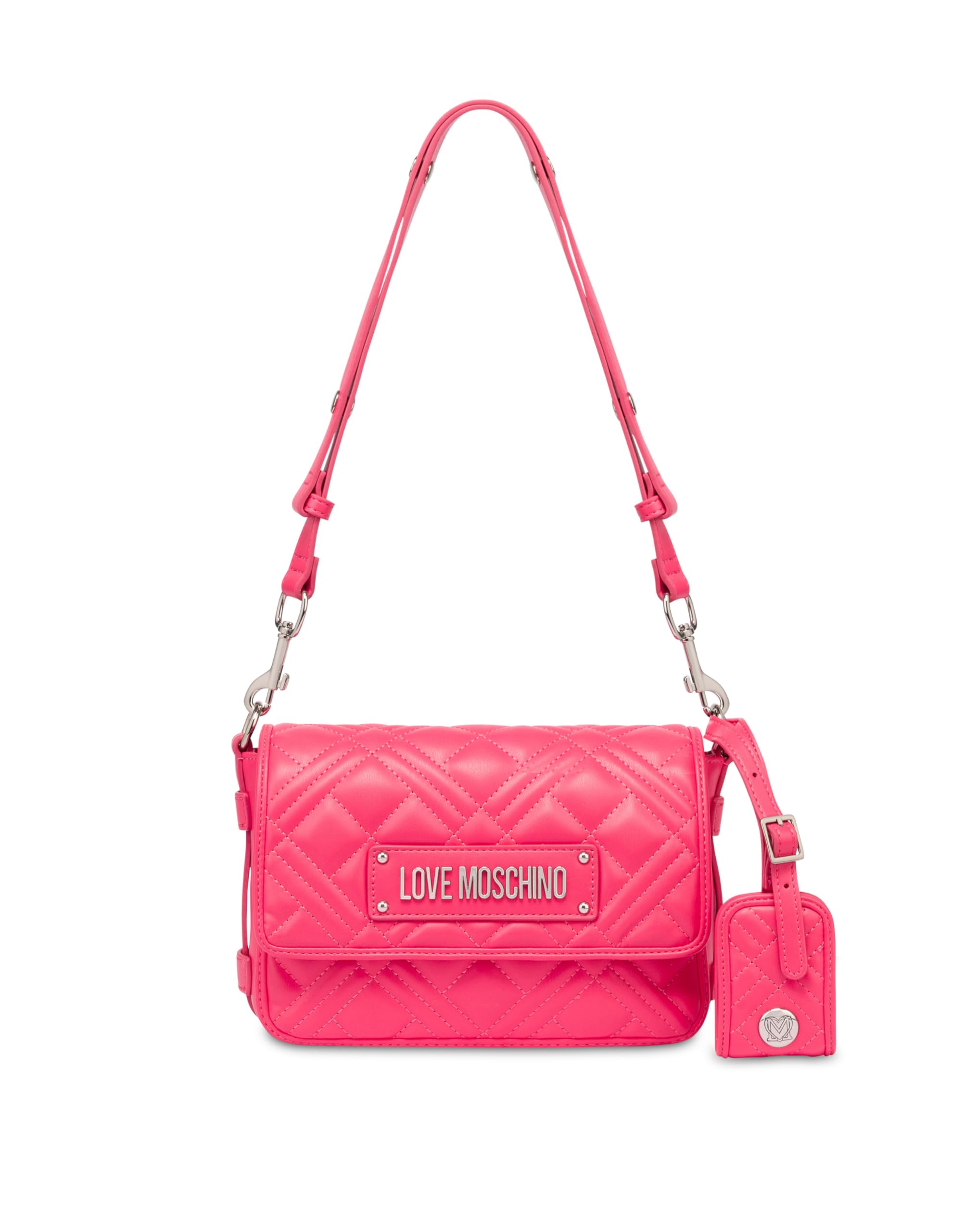 Love Moschino POLJC4210PP0MLA0615U, Women's Shoulder Bag, Fuchsia, fuchsia, 22,5x16x7