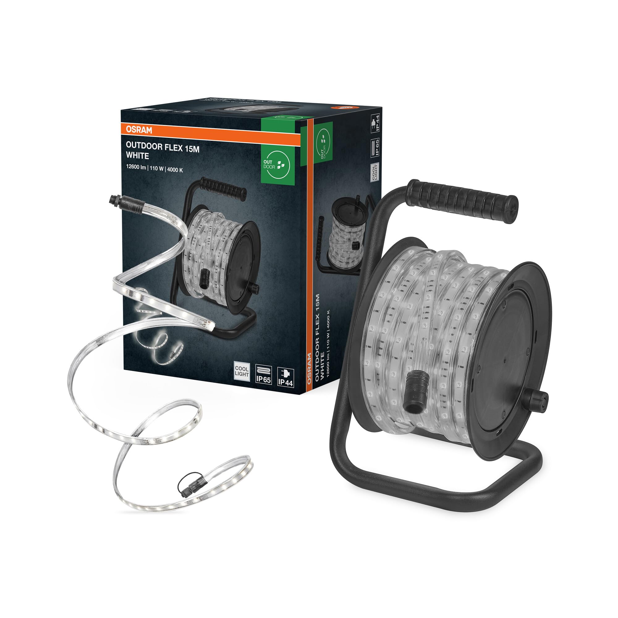 OSRAM Tira LED flexible para exteriores de 15 m IP65 para exteriores | Outdoor Flex, Outdoor Lighting (Special), Blanco, 30000 h, Paquete de 1