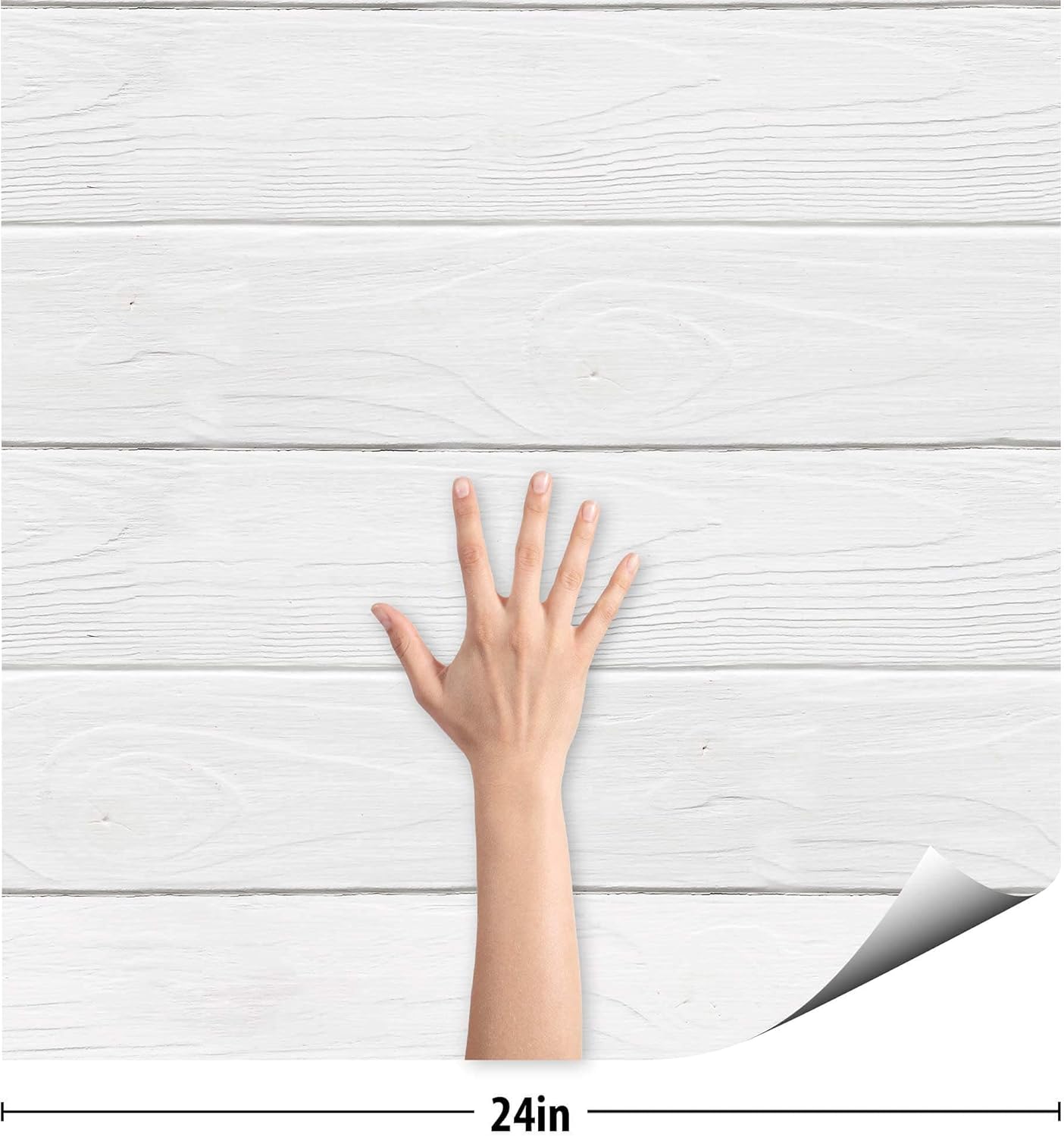 SpeedWallpaper Black and White Shiplap Peel and Stick Removable Wallpaper 5005