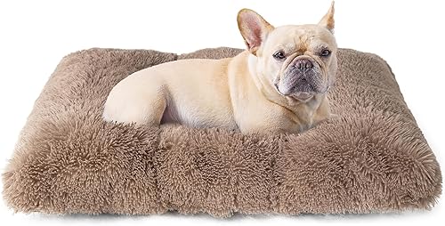 Miniatura 51 de EHEYCIGA Cama mullida para perros extragrandes, almohadilla de pelo sintético de felpa, cama XL calmante antiansiedad para jaula, lavable, suave y