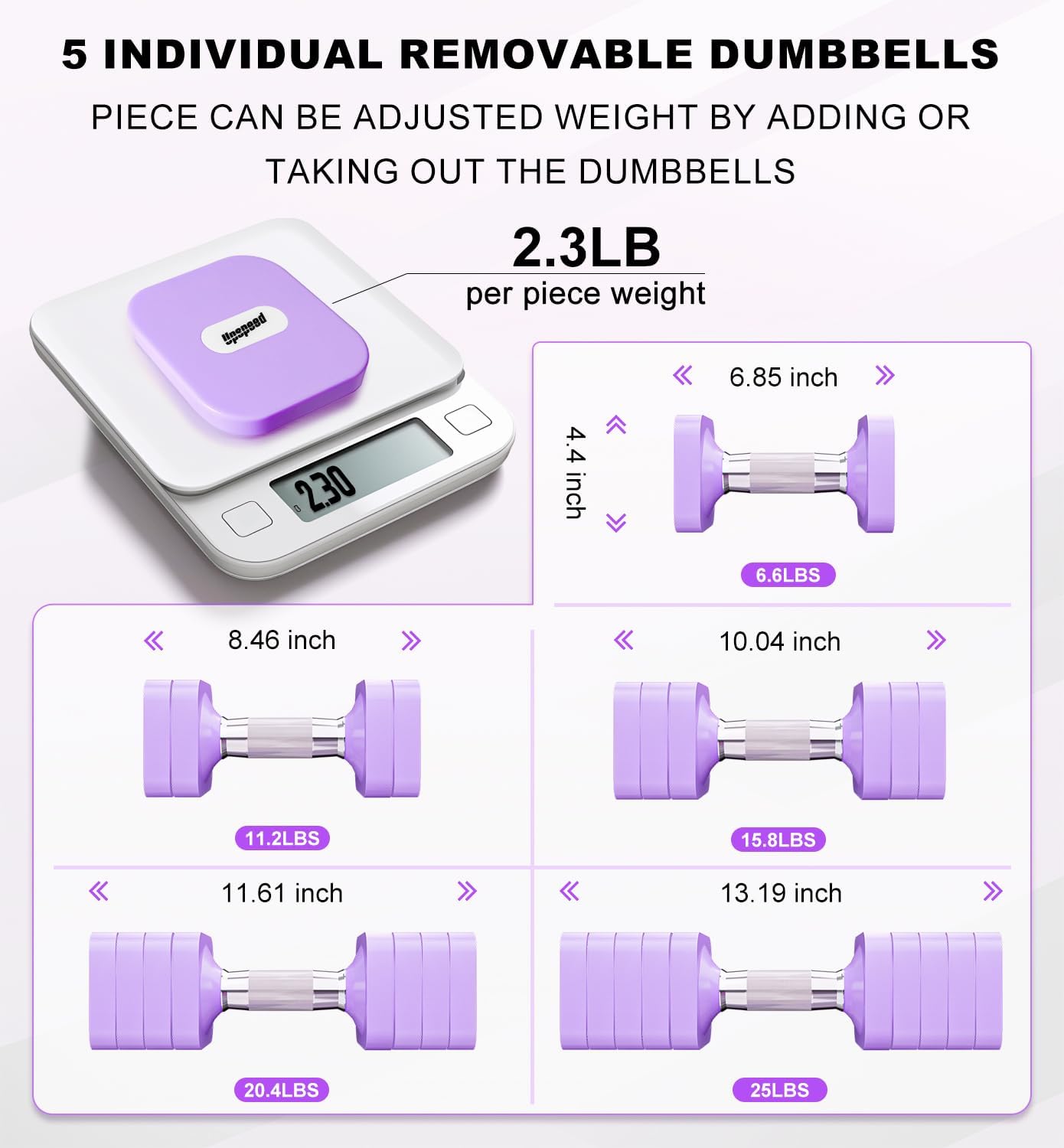 20LB 40LB 50LB Adjustable Dumbbell Set Free Weights Dumbbells Set for Women Men Hand Weights Sets Adjust Dumbbell Weight Sets for Home Gym Exercise Workout Strength Training Equipments