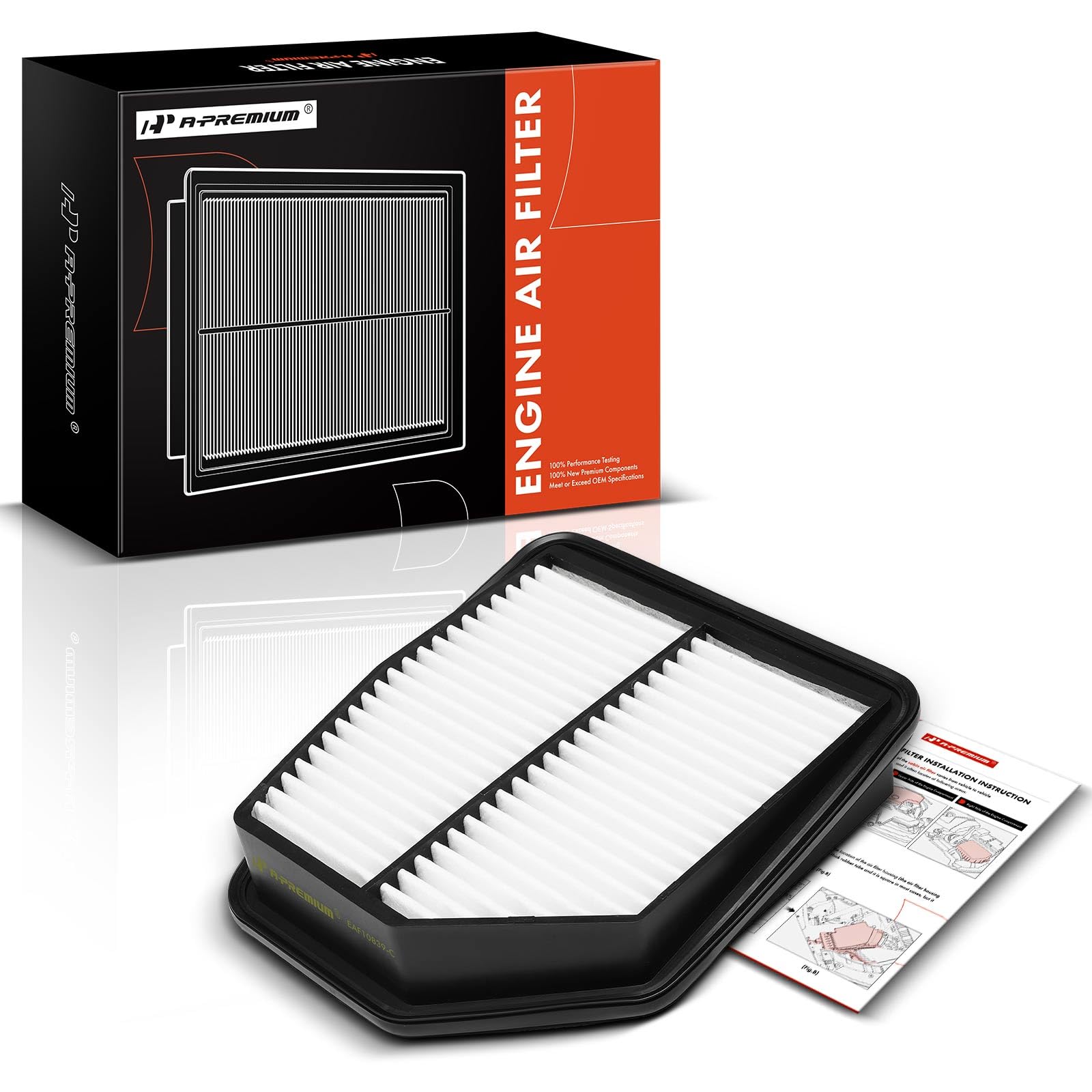 A-Premium Engine Air Filter Compatible with Suzuki Grand Vitara 2009 2010 2011 2012 2013, 2.4L 3.2L, Replace# 13780-78K00, 1378078K00