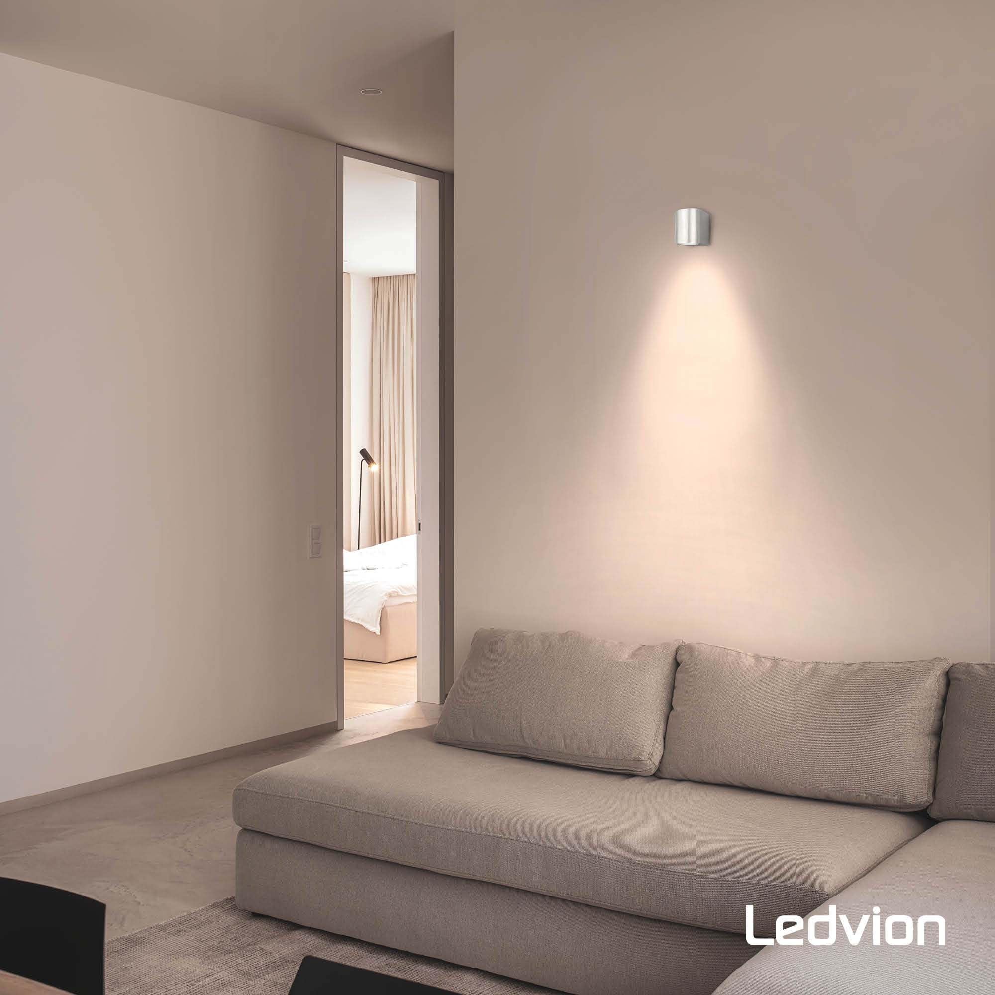 Ledvion, Wall Lamp Sacramento, LED Wall Lamp Outdoor Gray Square, Double-Sided GU10 Up&Down, Outdoor Wall Lamp, Wall Lamp - Image 3