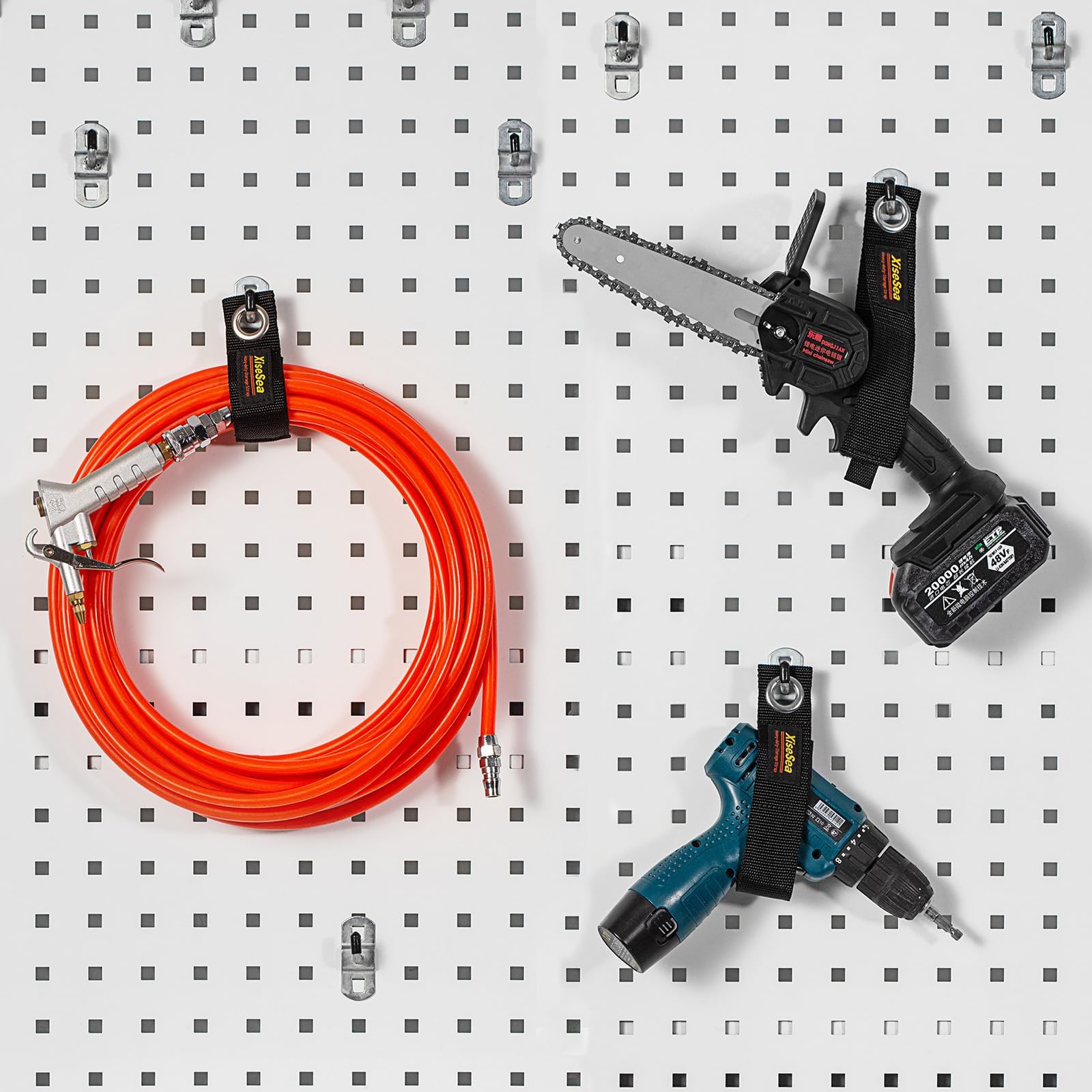 Heavy Duty Storage Straps with Hook and Loop, Cord Organiser, Reusable Extension Cord Holder for RV Workshop, Garage (C-16pcs) - Image 4