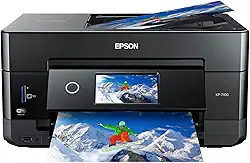 Epson Impressora a jato de tinta colorida Exsion Premium XP-7100, preta - cópia digitalizadora - 15 ppm, 5760 x 1440 dpi, 8,5 x 14, impressão automática de 2 lados, ADF de 30 páginas, slot para