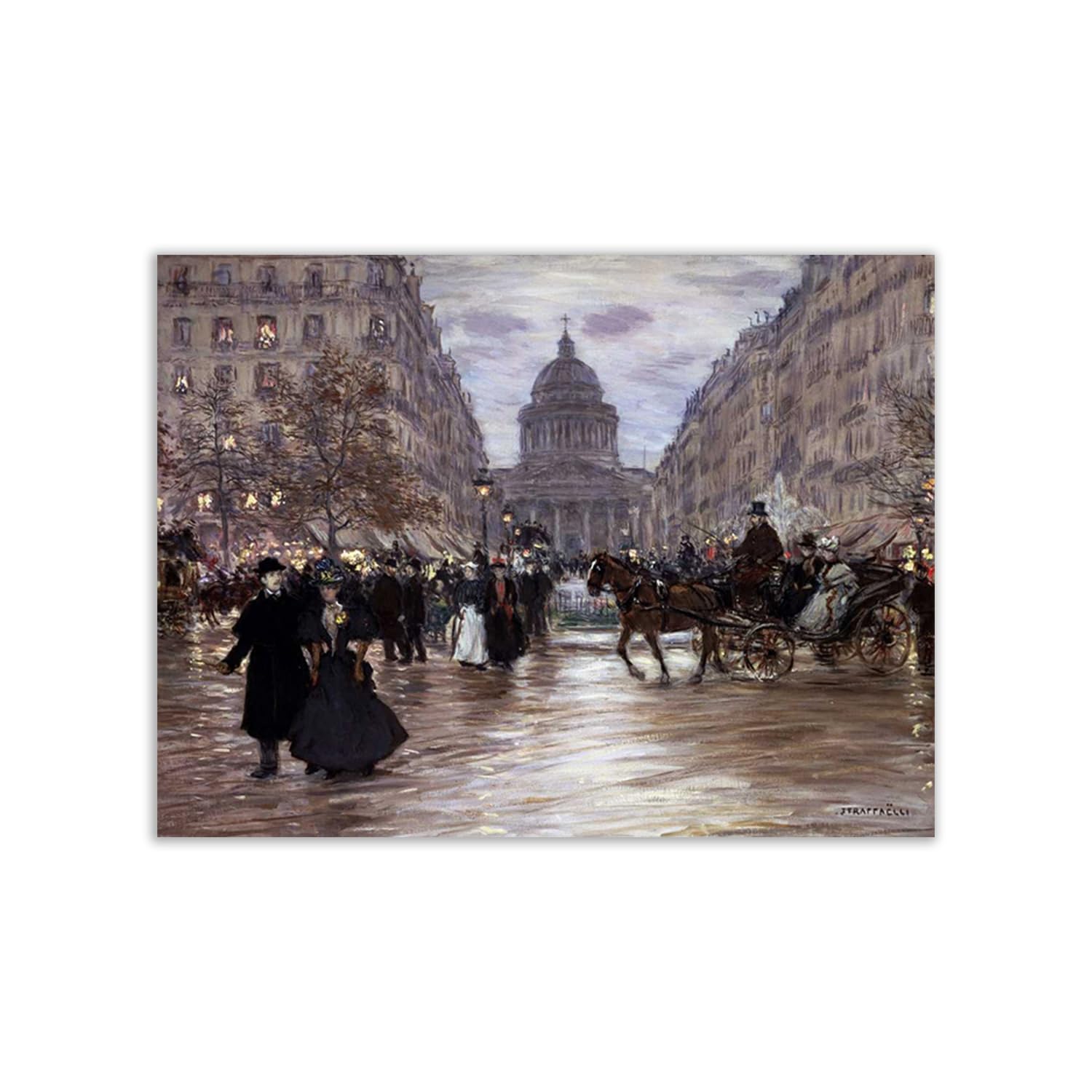 Jean Francois Raffaelli Le Boulevard Saint Michel poster mural deco grand format 100x75 cm
