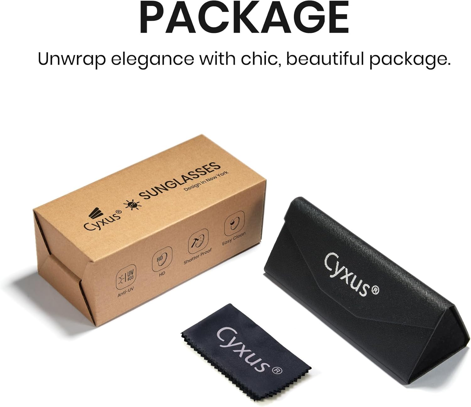 Cyxus Retro Sunglasses for Women, UV Protection Anti-Glare Trendy Sunglasses for Woman for Outdoor/Daily Use