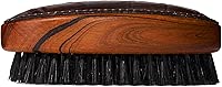 Caswell-Massey F. Hammann Military Hair Brush, Ideal for Short Hair & Buzz Cuts, Scalp Massager, Wood & Leather Handle, German Craftmanship, 2.75” x 4.75”