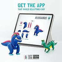 Vista 4 de HEY CLAY Set - Kit de Arcilla de Modelar Colorida que se Seca al Aire para Niños, 15 Latas y Herramientas de Escultura con Aplicación