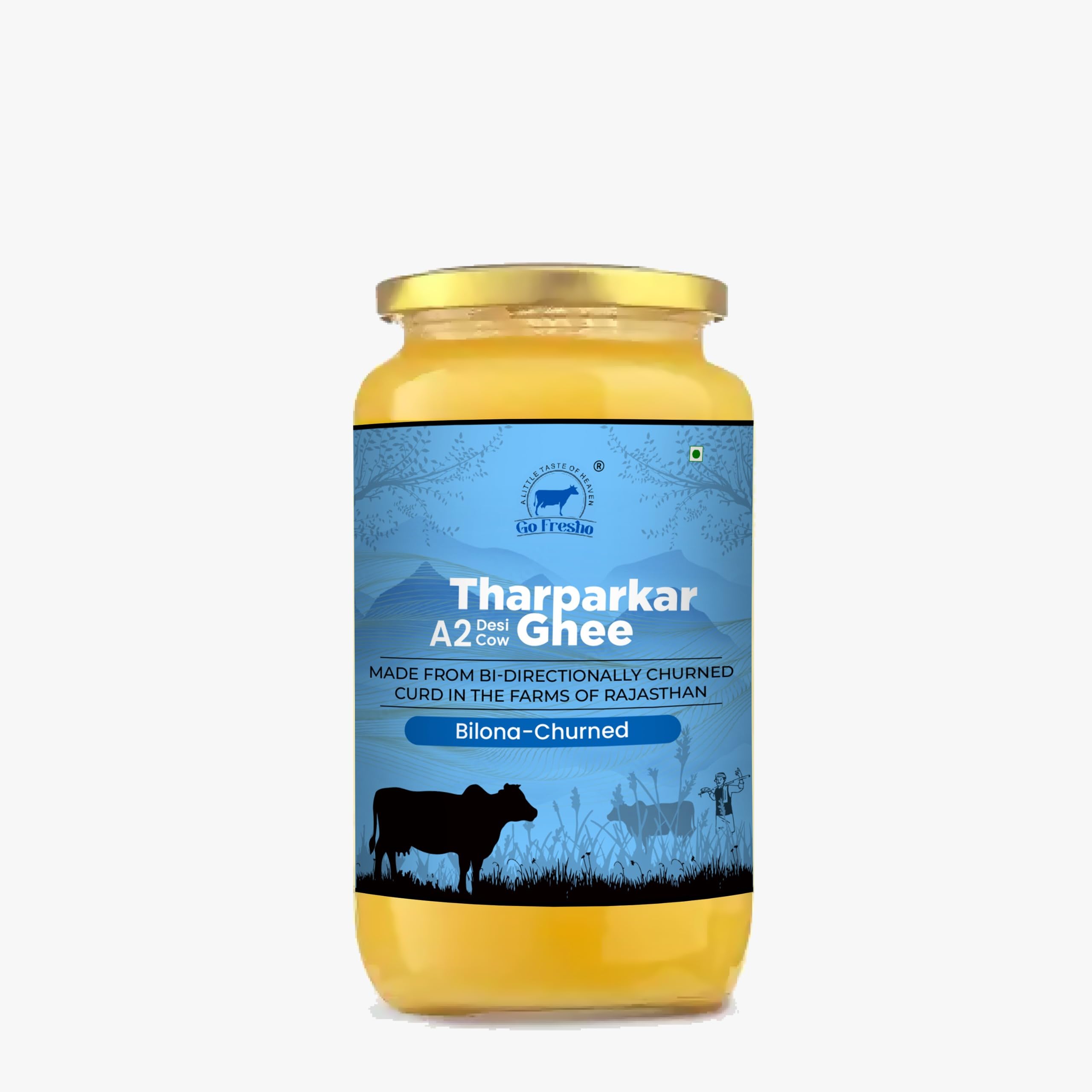 Go Fresho A2 Desi Tharparkar Cow Ghee | Handcrafted Vedic Bilona Ghee | 1000 ml Glass Bottle with Spoon (B0DB1SMMVX) Amazon Price History, Amazon Price Tracker