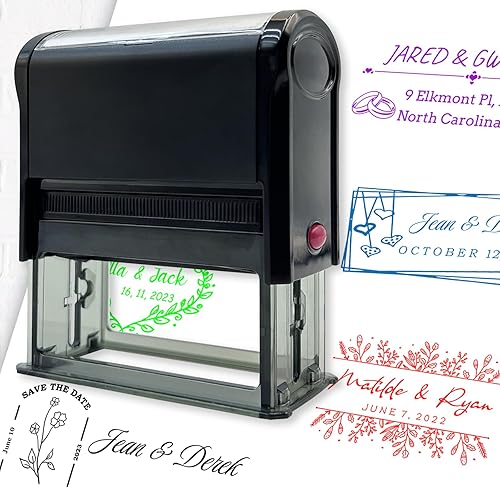 Miniatura 8 de Sello personalizado autoentintado para firmar nombre, 5 opciones de colores y 30 opciones de fuente, 0.59 x 1.57 pulgadas