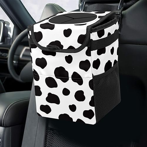 GACTIVITY Bote de basura para auto con tapa, plegable, reutilizable, impermeable, con setas, botes de basura para automóvil, accesorios para