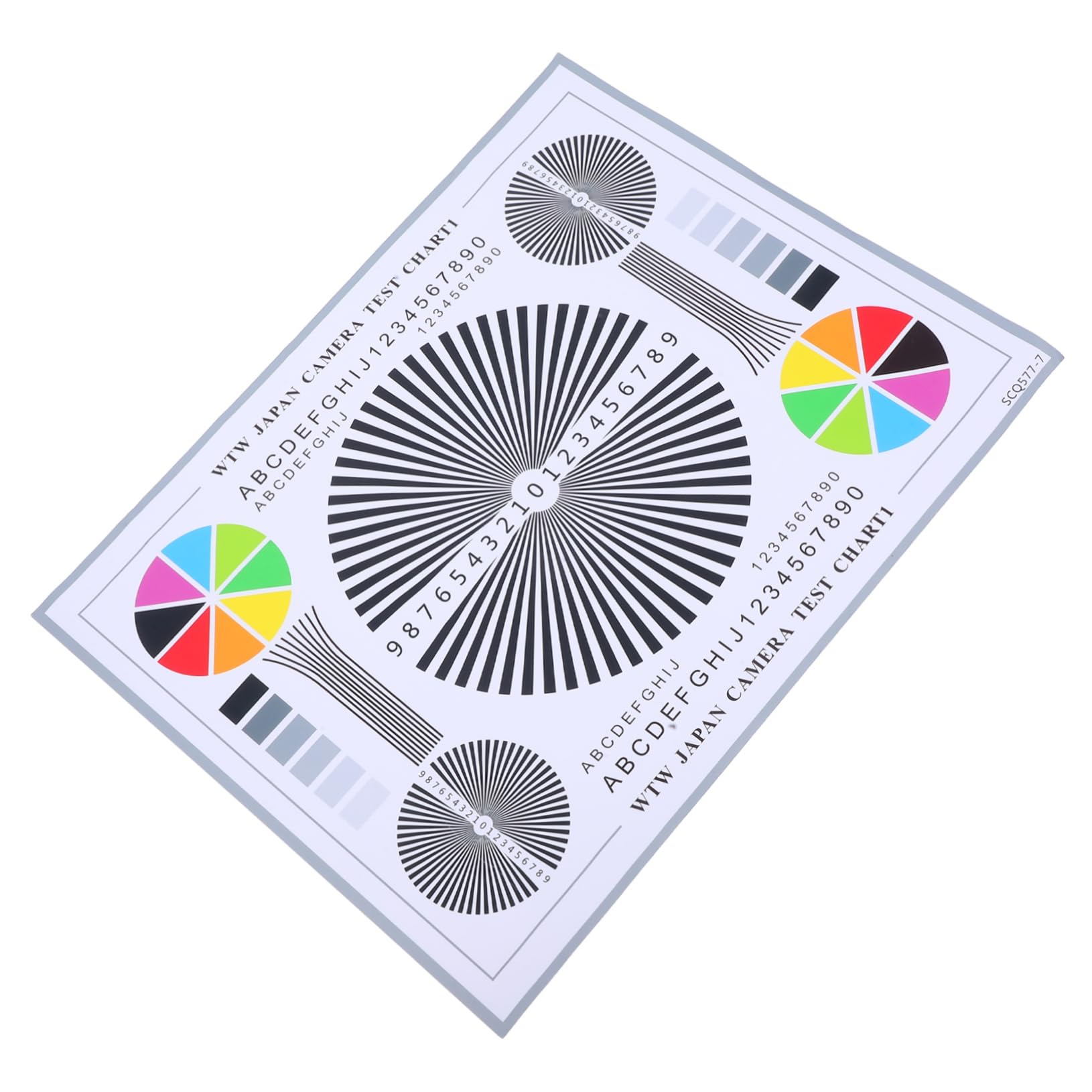 FONDOTIN Lens Test Chart Color Calibration Card Lens Focus