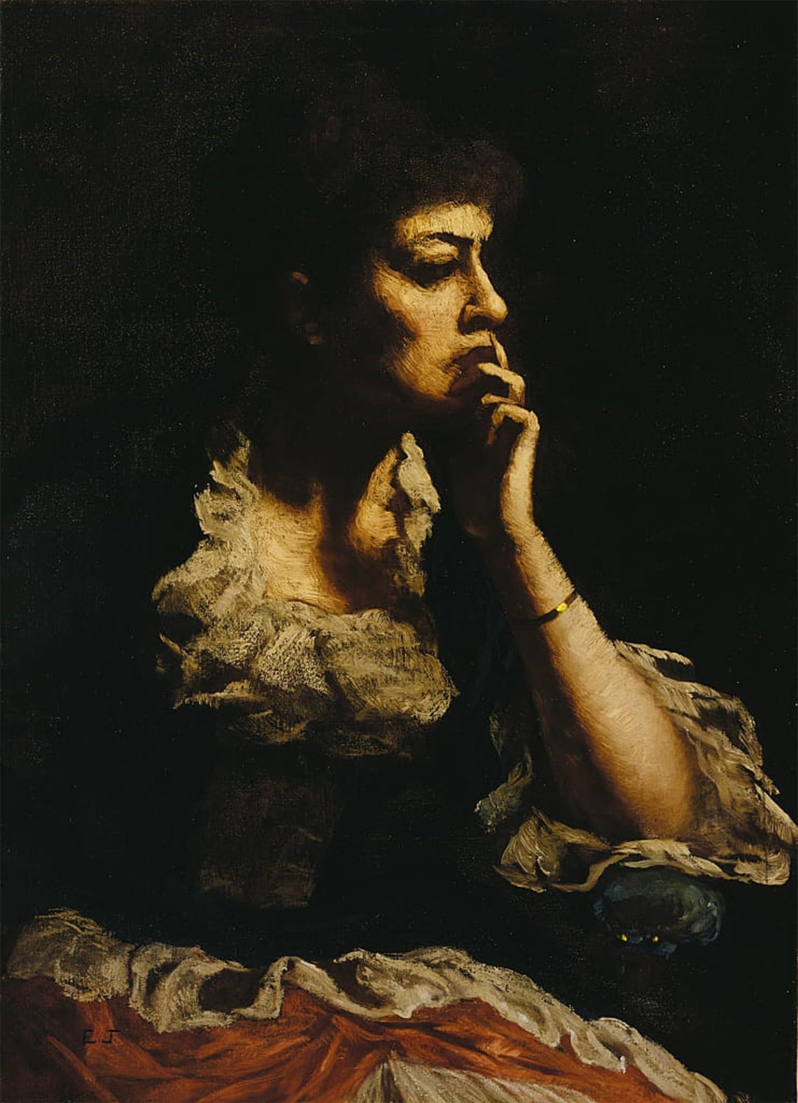 ARTXLXXBN Famous Prints Artwork Pictures Poster Painting Art Portrait of Mrs Eastman Johnson by Eastman Johnson Artwork Landscape Pictures for Home Decor 60x90cm