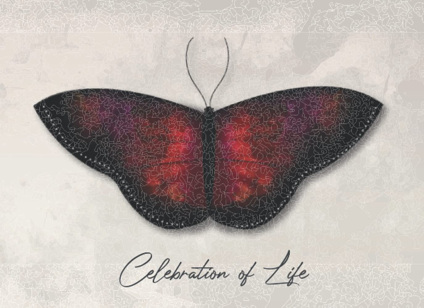 Buy Funeral Guest Book With Red Butterfly A Celebration of Life for