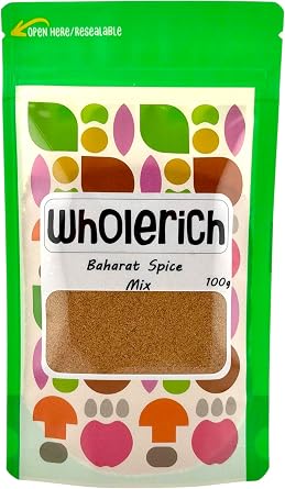 Baharat Spice Mix 100g | Authentic Middle Eastern Spice Blend for Lamb, Chicken & Rice | Warm & Aromatic Flavour - Wholerich