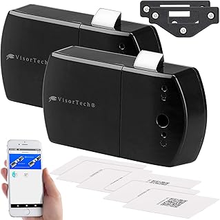 VisorTech Schubladenschloss: 2er-Set Schubladen- & Schranktüren-Schloss mit RFID-Schlüssel, BT, App (Elektronisches Briefkastenschloss, Schrank-Schloss, Safe)